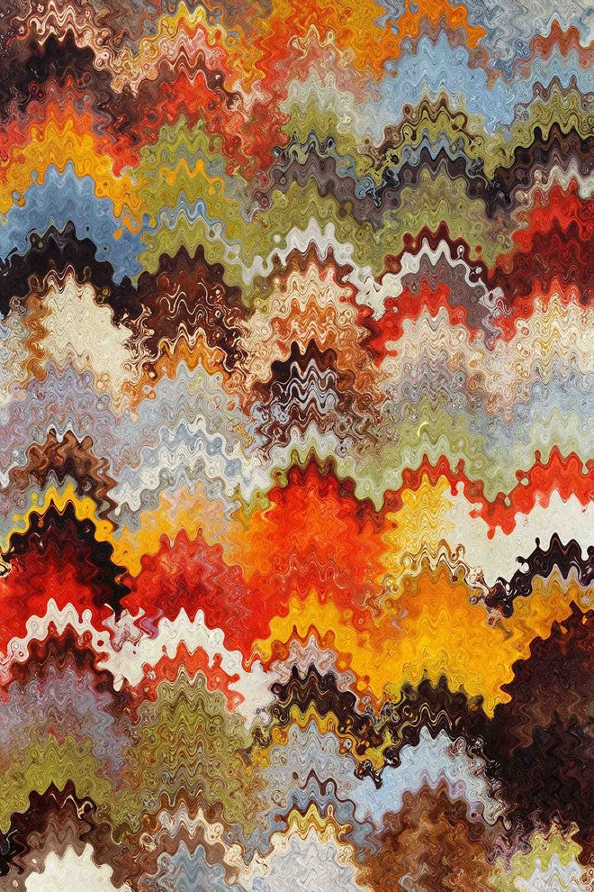 "Wavy Blends II" Painting Print on Canvas by Irena Orlov