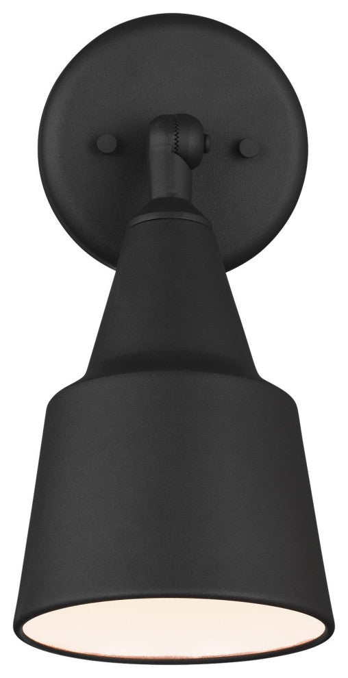 1-Light Adjustable Swivel Flood Light, Black