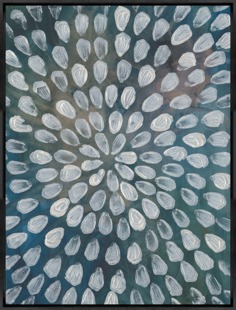 36x48 He Loves Me, He Loves Me Not V, Framed Artwork, Black