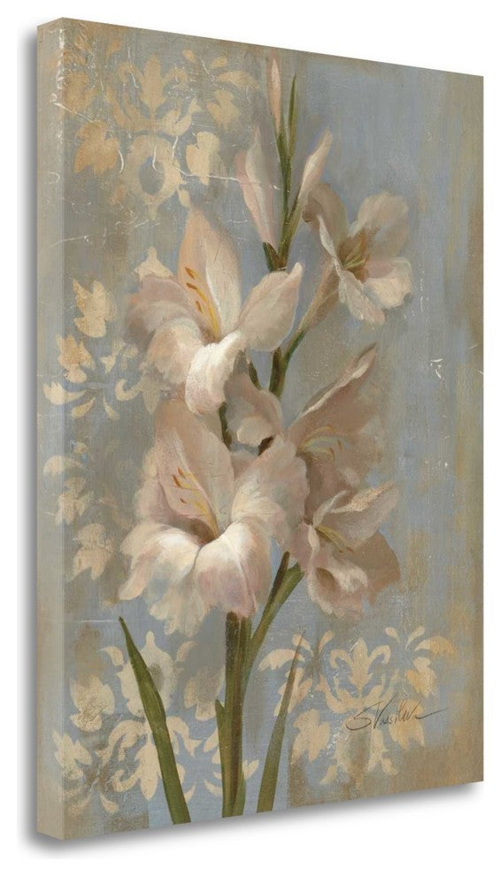 "Gladiola On Soft Blue - Original" By Silvia Vassileva, Gallery Wrap Canvas