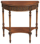 Danelle Demilune 30" Console Table, Antique Cherry