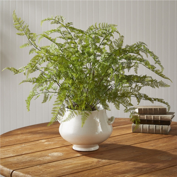 Luxe Soft Fern Faux Floral Artificial Plant Large 36 in Drop In Leaves Designer