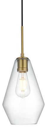 Elegant Lighting LD2260 Gene 7"W Mini Pendant - Satin Gold