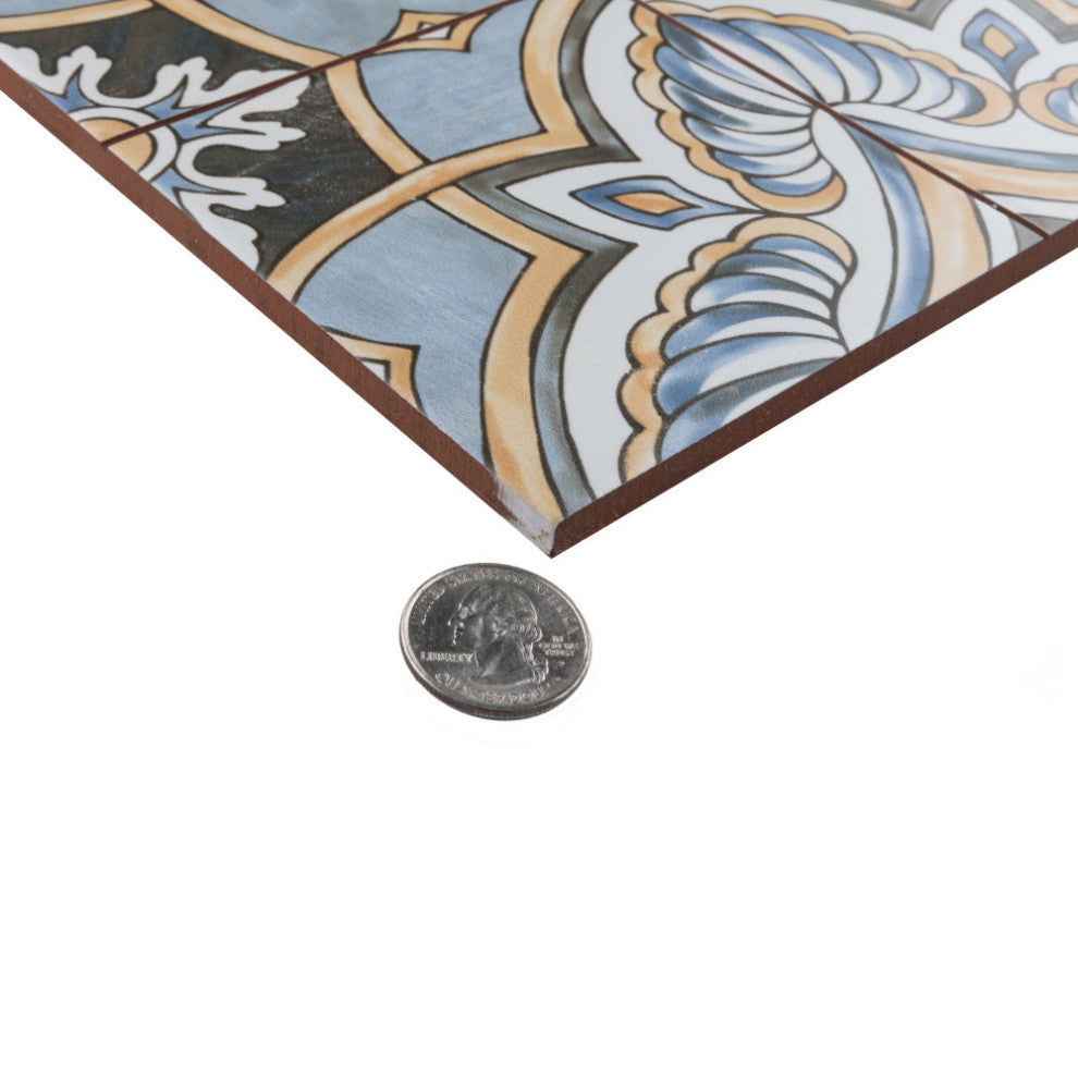 Harmonia Grove Blue Ceramic Floor and Wall Tile
