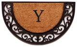 Plantation Arch Monogram Doormat 18"x30", Letter Y
