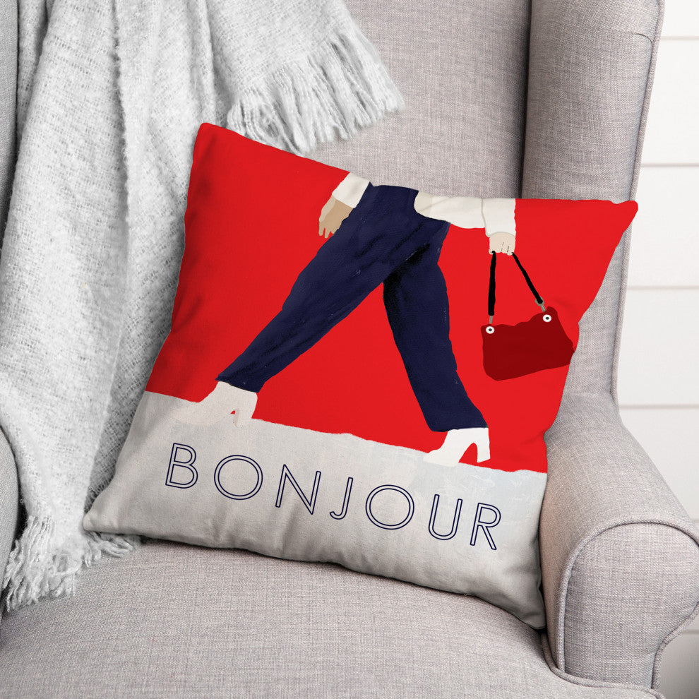Bonjour 18x18 Spun Poly Pillow
