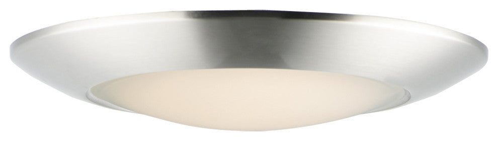 Maxim 57855WT Diverse 11"W LED Flush Mount Bowl Ceiling Fixture - Satin Nickel