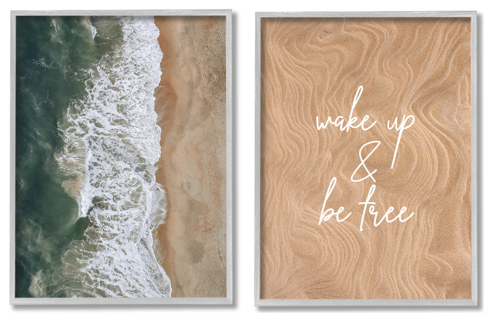 Wake Up Be Free Incoming Beach Tide,16 x 20