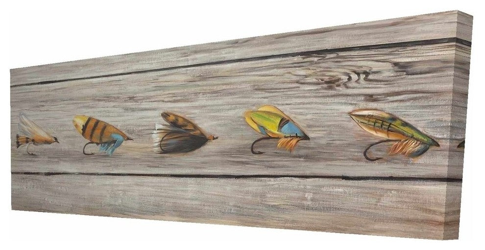 Fishing Flies Print on Wrapped Canvas