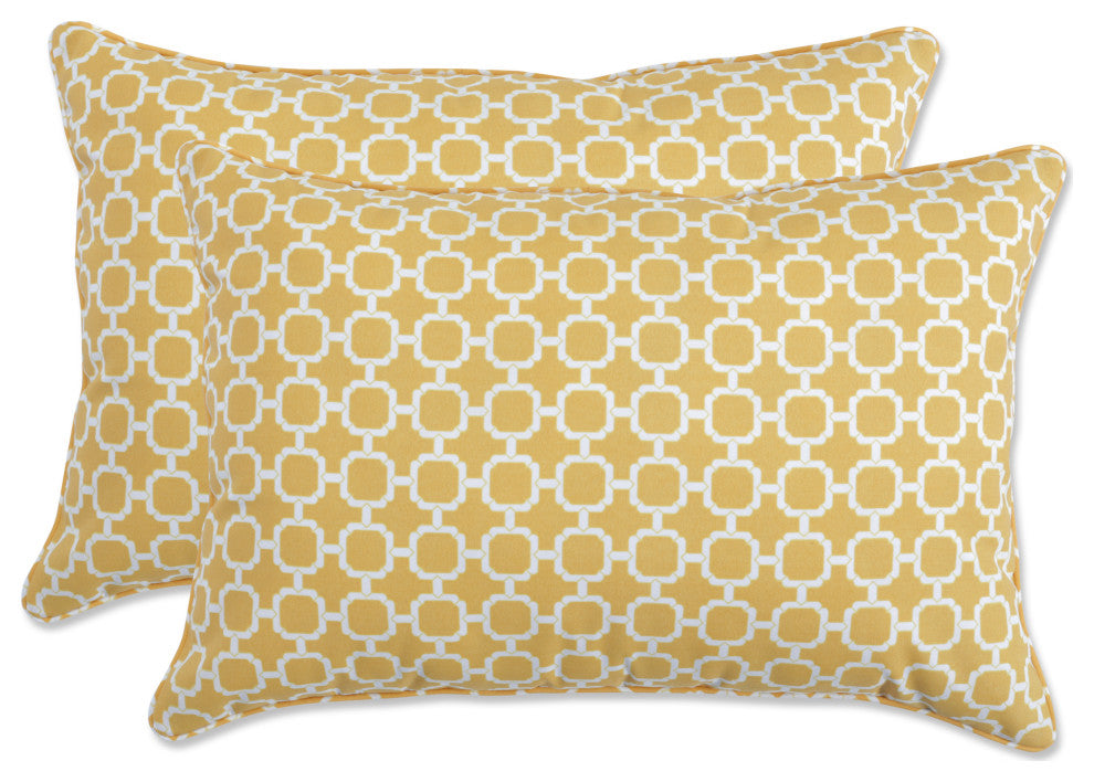 Hockley Oversized Rectangle Throw Pillow, Set of 2, Yellow