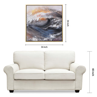 Tornado Abstract Textured Metallic Hand Painted Wall Art by Martin Edwards
