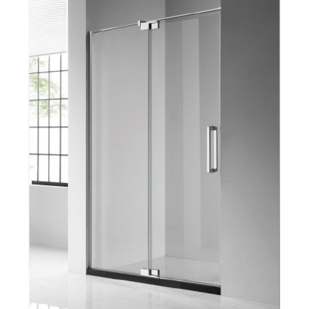 Transolid Irene 48"W x76"H Pivot Shower Door in Polished Chrome with Clear Glass