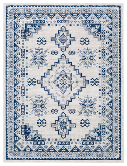 Surya Roma ROM-2320 7'10"x10' Rug, Dark Blue/Medium Gray/Light Gray/White