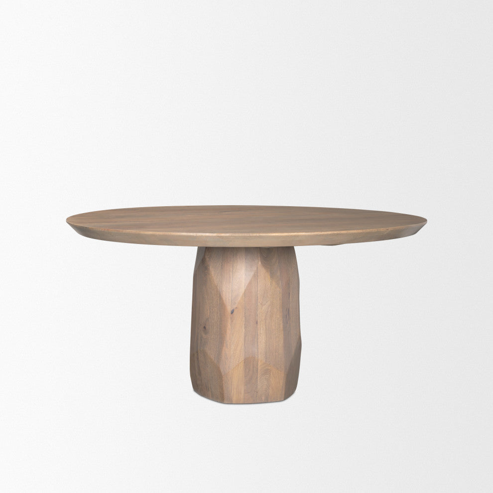 Fitzgerald 60" Light Brown Wood Dining Table