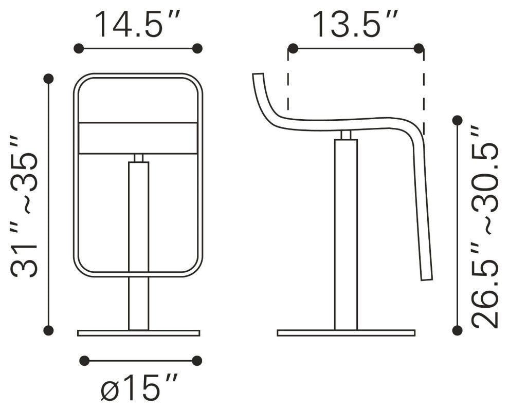 Bar Stool Chair Barstool, Faux Vinyl Leather, Steel, White, Chrome, Cafe Bistro