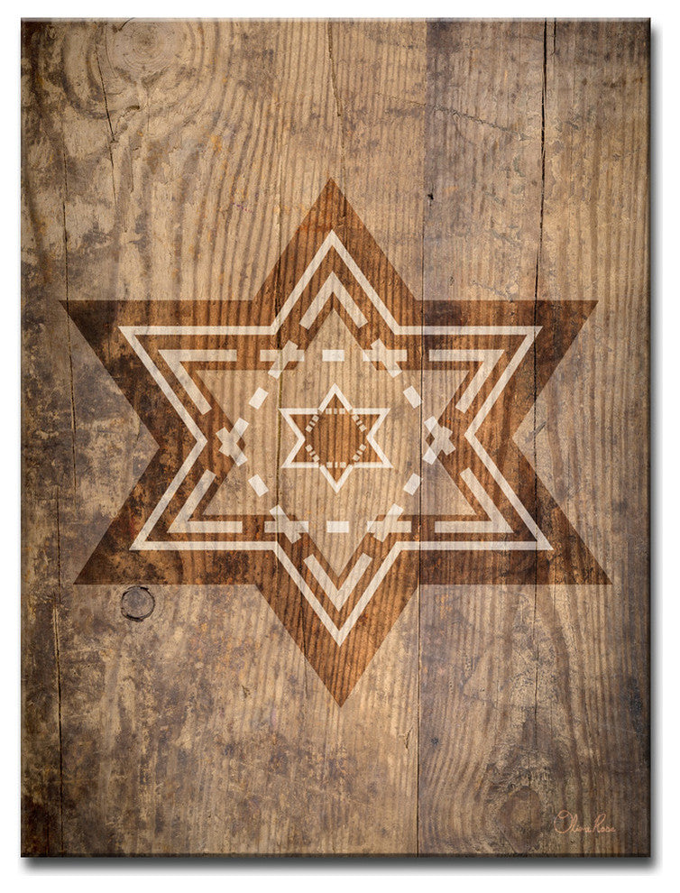 Ready2HangArt Inspirational 'Star of David IX' Wrapped Canvas Wall Art