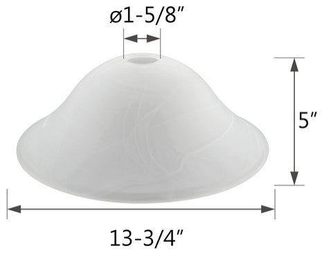 23112-01 Replacement Alabaster Torchiere Lamp Glass(42mm) Shade