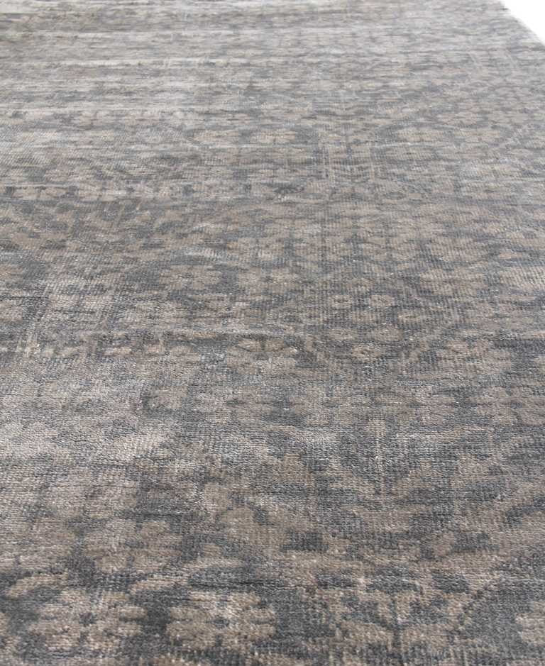 Helena Antique-Style Woven Bamboo Rug, Gray, 9'x12'