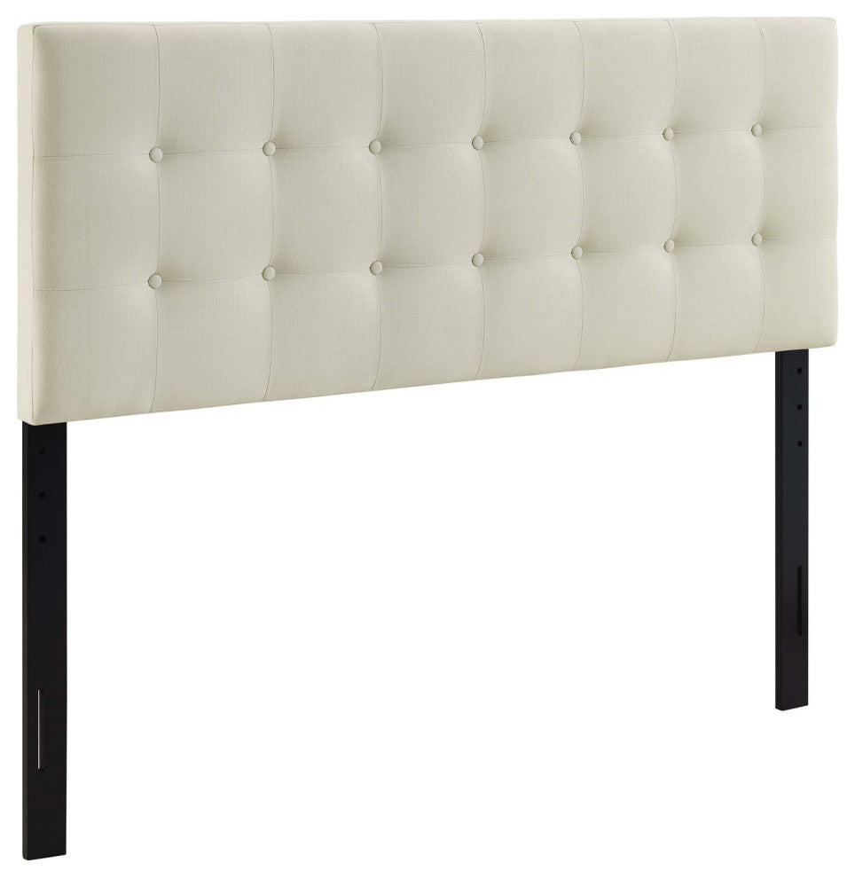 Emily Queen Upholstered Headboard, Ivory