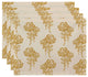 18"x14" Carmen, Floral Print Placemat, Gold, Set of 4