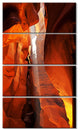 Antelope Canyon in Sunlight Rays, Landscape Canvas Art, 28"x48", 4 Panels
