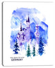"Germany Watercolor Landscape" Canvas Print