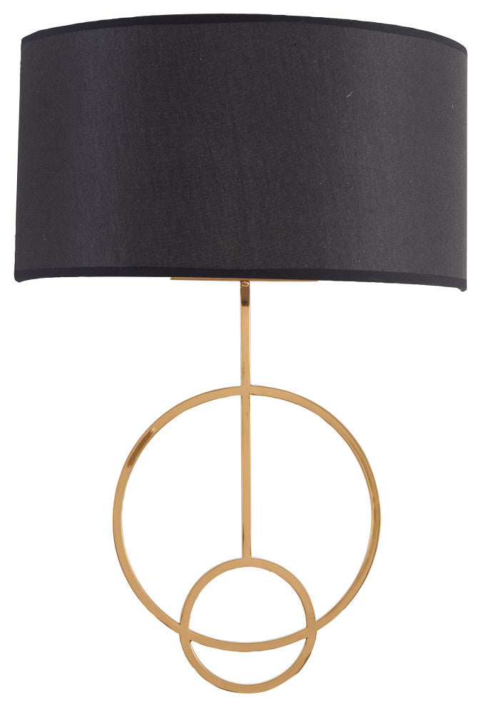 Bethel International LA38W14SB 1-Light Wall Sconce, Satin Brass