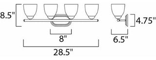 Maxim 11314 Axis 28"W Bath Light - Oil Rubbed Bronze / Frosted Glass