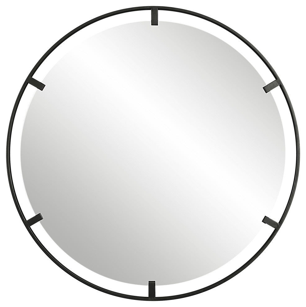 Uttermost Cashel Round Iron Mirror