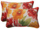 Primro Orange Rectangle Throw Pillow, Set of 2