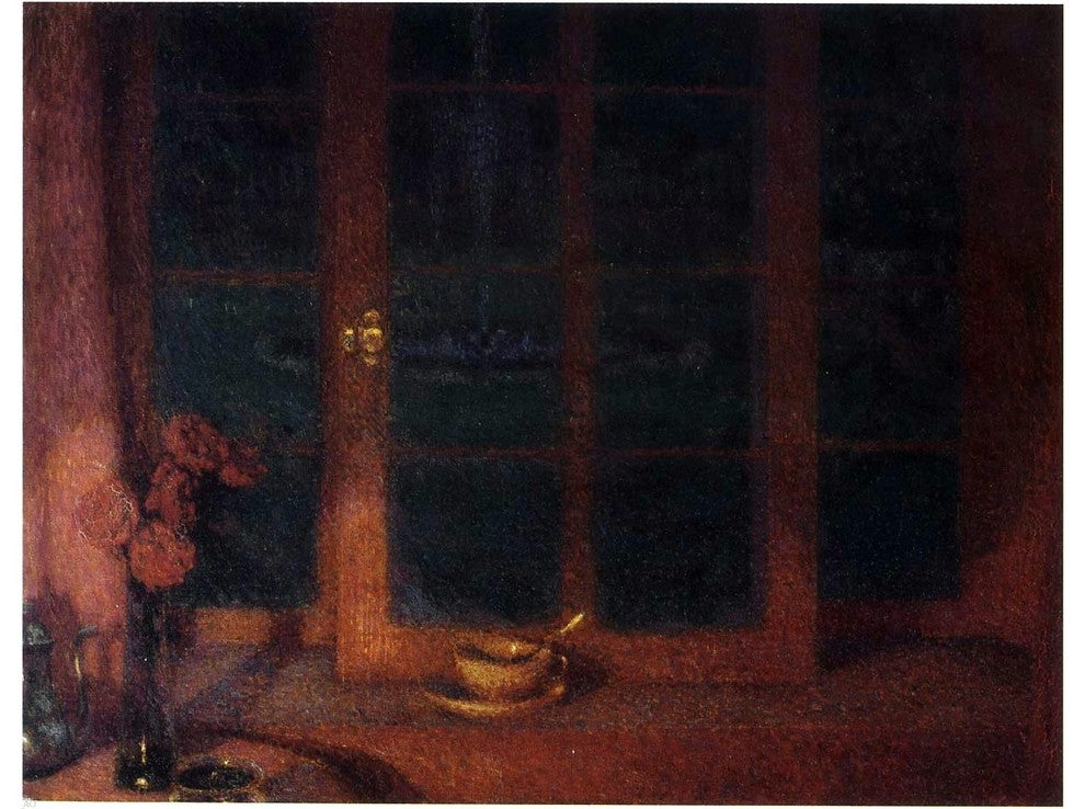 Henri Le Sidaner The Rose Window, 21"x28" Gallery Wrapped Canvas Print