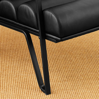 Set of 2 Modern Wavy Leatherette Accent  Chair