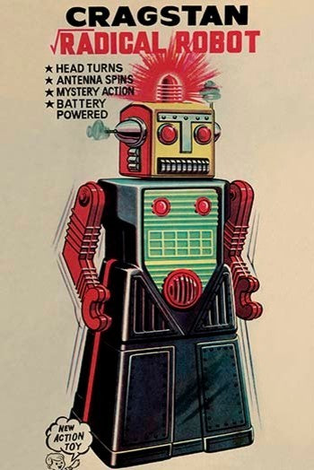 Cragstan Radical Robot- Gallery Wrapped Canvas Art 28" x 42"