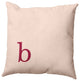 18"x18" Modern Monogram Decorative Throw Pillow, Cranberry