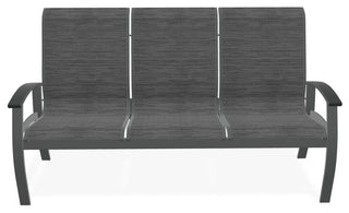 Belle Isle Sling 3-Seat Outdoor Sofa, Collect Charcoal/Graphite