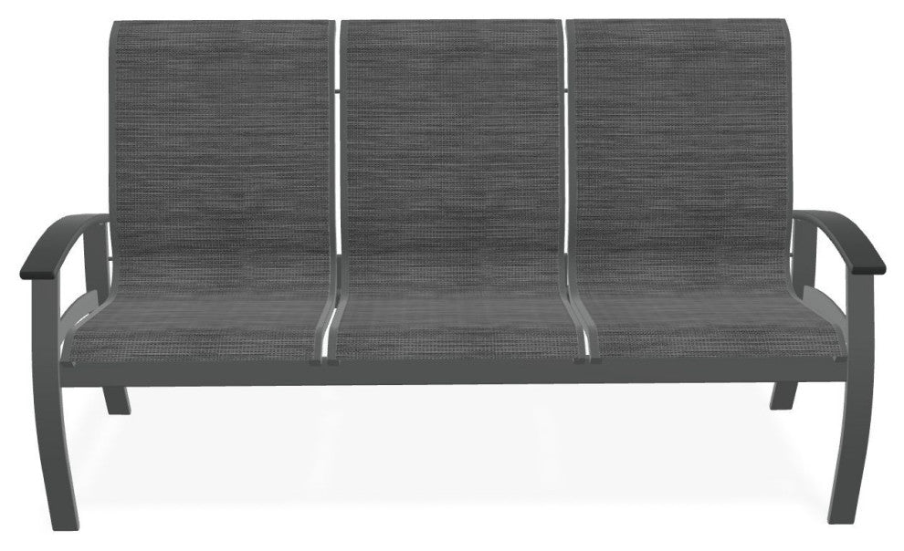 Belle Isle Sling 3-Seat Outdoor Sofa, Collect Charcoal/Graphite