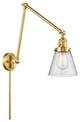 Cone Swing Arm With Switch, Satin Gold, Seedy, Seedy