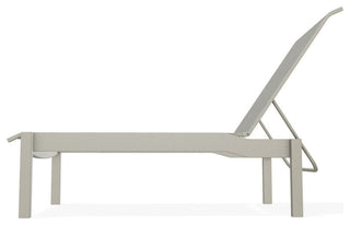 Leeward Sling Stackable Outdoor Chaise Lounge, Burke/Storm