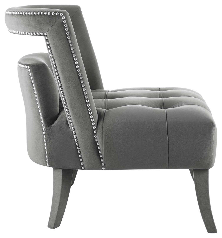 Honor Armchair Performance Velvet Set of 2-Gray