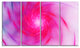 Beautiful Fractal Pink Whirlpool, Floral Canvas Art Print, 48"x28", 4 Panels