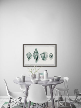 "Four Shells" Framed Painting Print, 18"x12"
