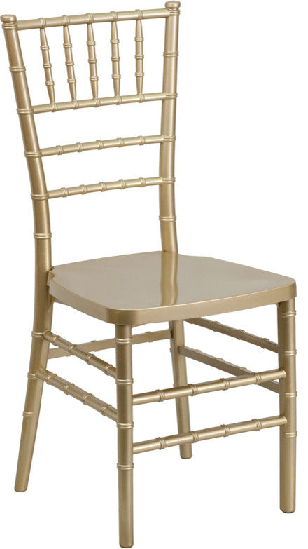 Hercules Premium Series Gold Resin Stacking Chiavari Chair