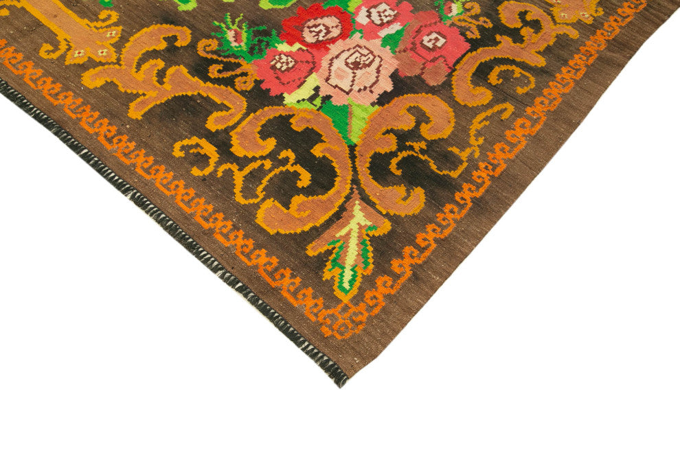 Rug N Carpet - Handmade Moldovian 6' 11'' x 10' 3'' Antique Rose Kilim Rug