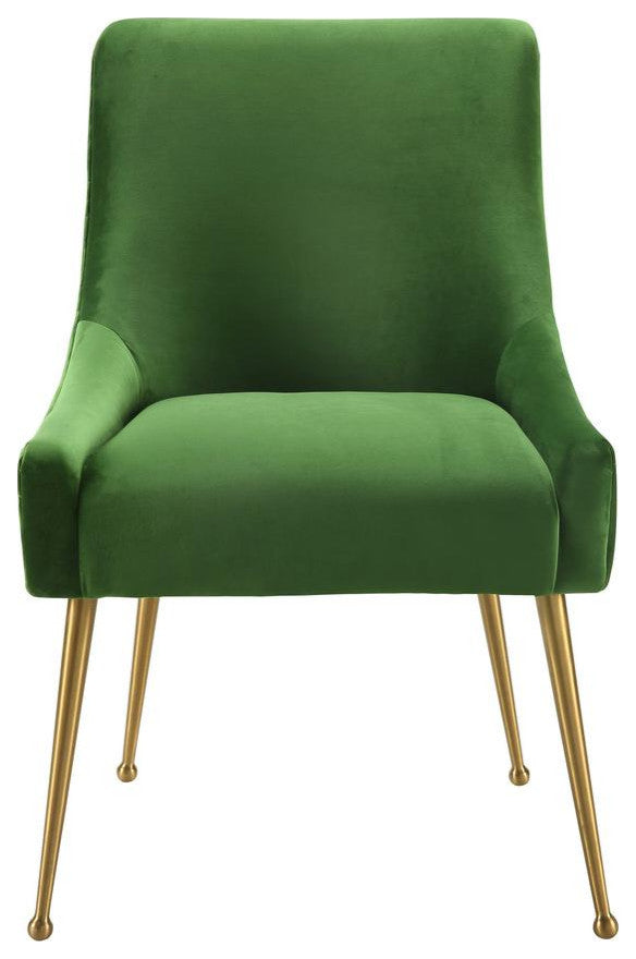 Beatrix Green Velvet Side Chair