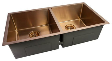 CNOX CHEFF Copper Stainless Steel Kitchen Sink, 33"x20"x9"