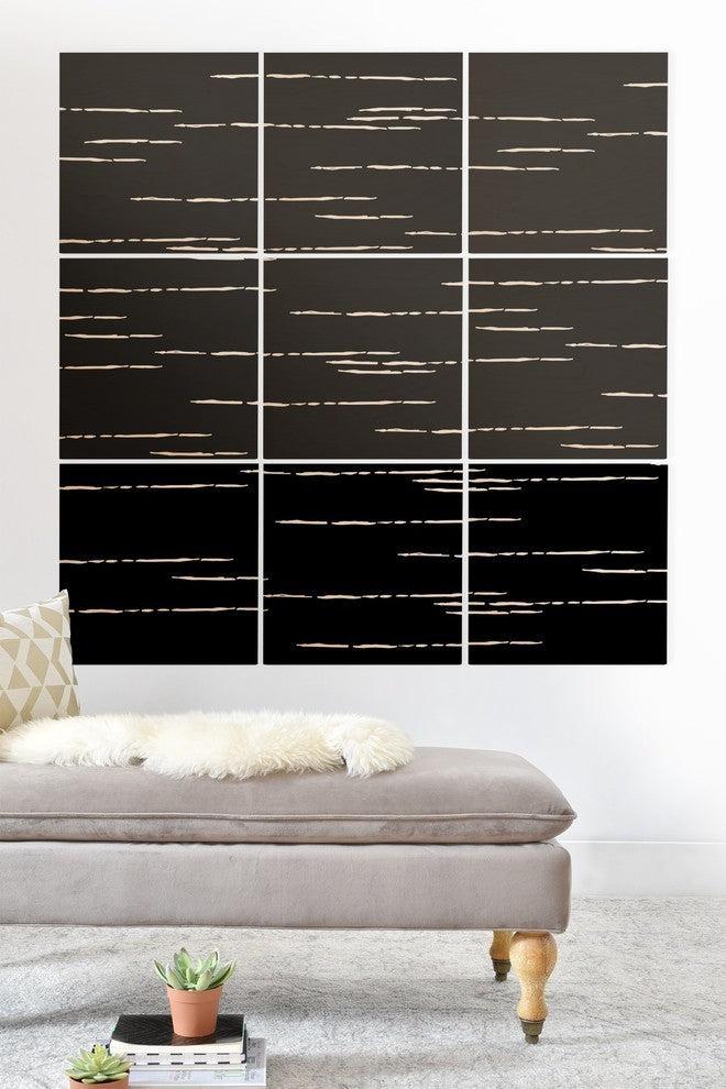 Deny Designs Iveta Abolina La Jardin Noir IV Wood Wall Mural, 4'x4'