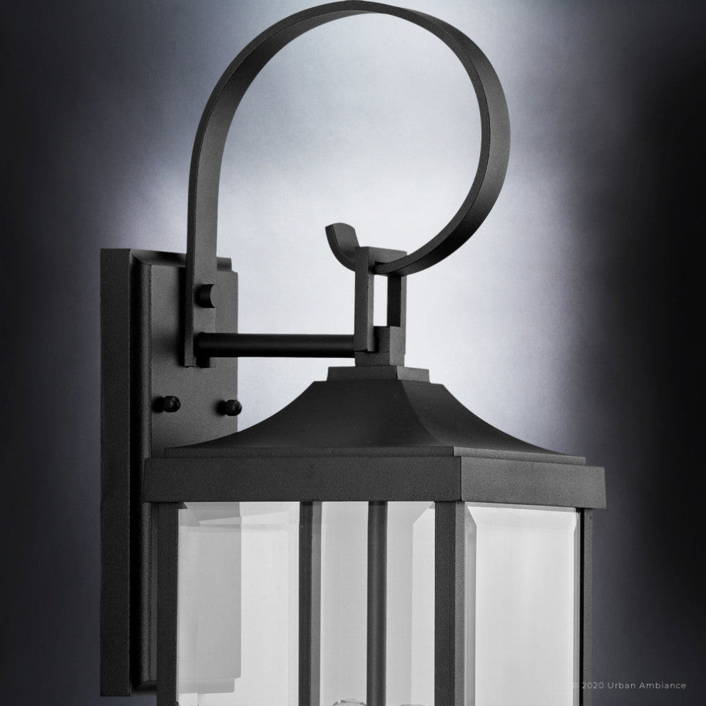 Luxury Transitional Wall Sconce, Midnight Black