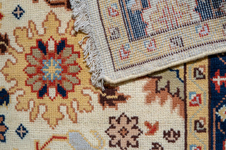 EORC Ivory Hand Knotted Wool Mahal Rug, 8'x10'