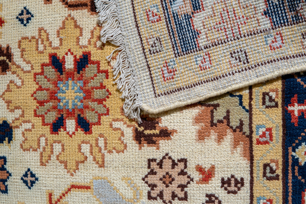 EORC Ivory Hand Knotted Wool Mahal Rug, 8'x10'