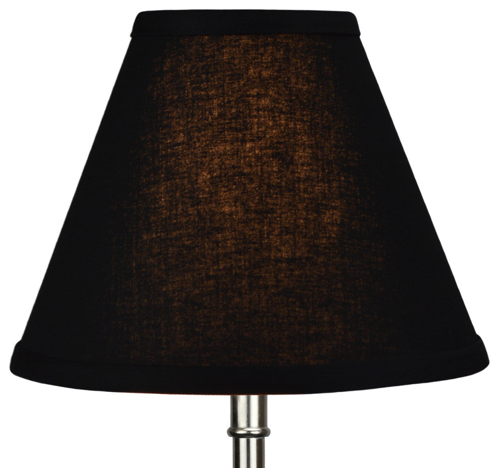 Fenchel Shades 4"x9"x7" Empire Lamp Shade, Linen Black